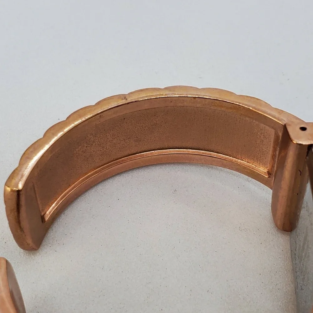 28MM Women's Rose Gold‎ Fashion Casual Cuff Bangle Watch 5.5